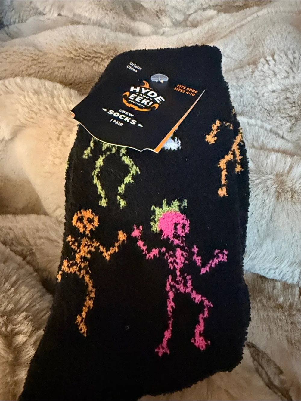 Halloween Disney Crew Sock Bundle - Orange, Black, Gray, White